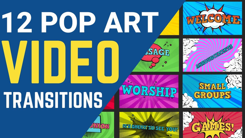 Pop Art Transition Video 12-Pack